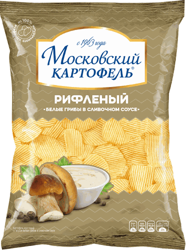 

Чипсы Московский картофель белые грибы в сливочном соусе 120 г