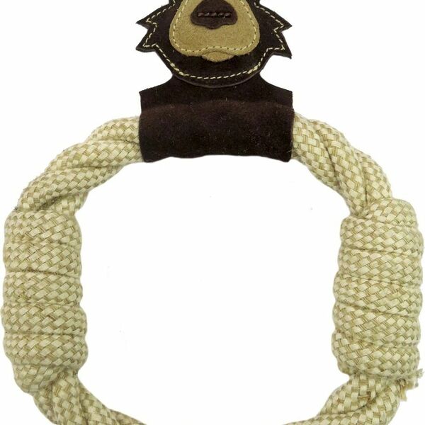  Игрушка для собак Ankur Медведь-кольцо, буйволиная кожа, 27х20 см