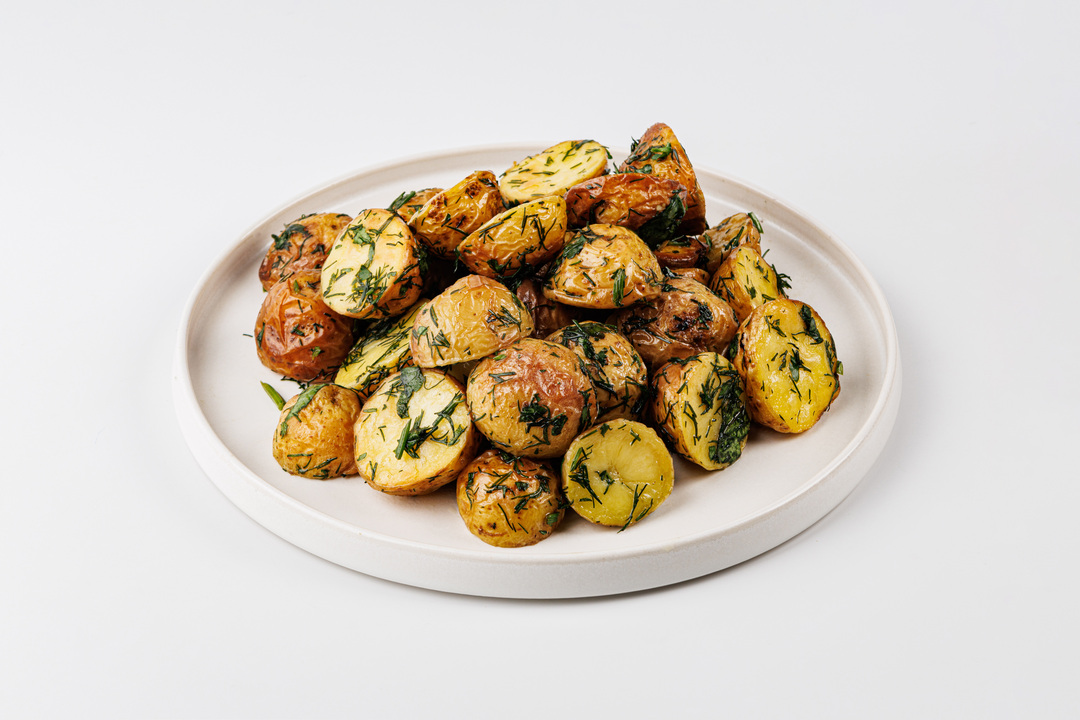 

Картофель мини Вкусвилл классика с чесноком, зеленью запеченный, 500 г