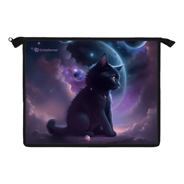 Папка для тетрадей для девочек Schoolformat Космокотик, А5, 1 отделение, фиолетовая, Арт. ПТКМ1А5-КК