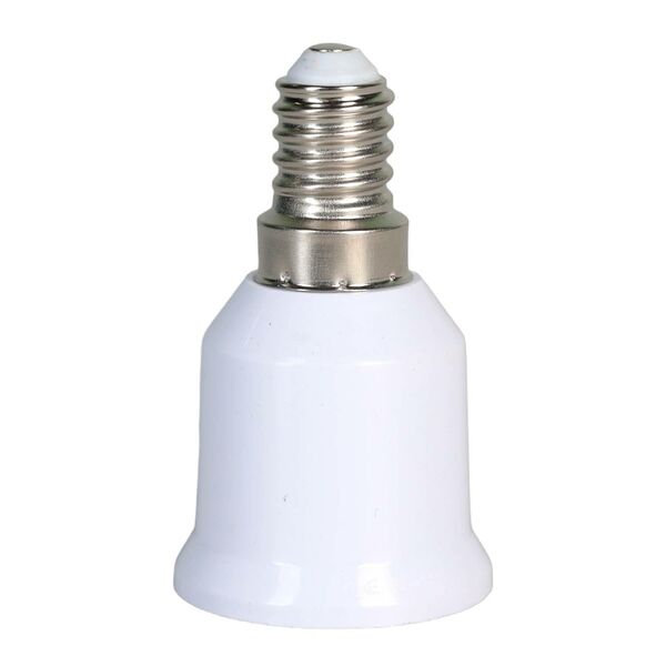 Переходник Е27-Е14, пластик, белый