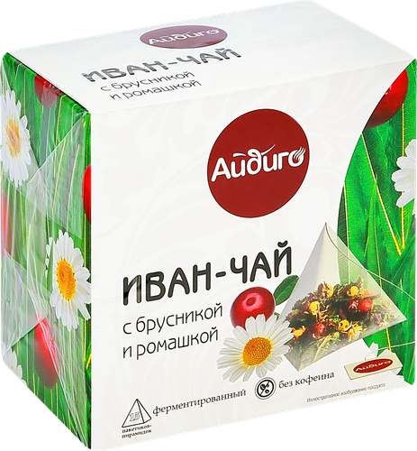 

Чай травяной Айдиго Иван-чай с брусникой и ромашкой 15 шт 30 г