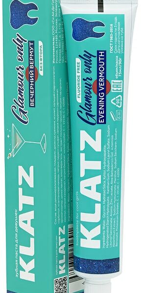 Зубная паста Klatz Glamour Only Вечерний вермут без фтора 75мл