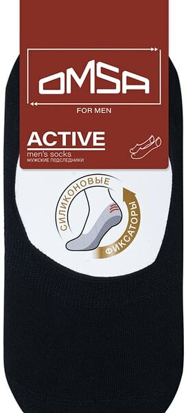 Носки мужские Omsa Active 101 подследники Nero Черный Размер 42-44