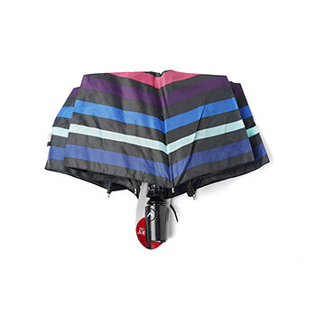 Зонт Isotoner Северная полоска/rayures boreales 3 сложения, полуавтомат