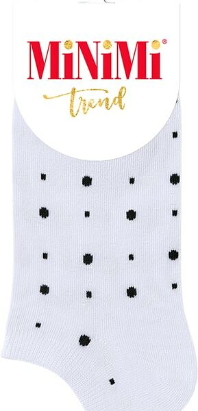 Носки женские MiNiMi Trend 4203 в горошек Bianco белые Размер 35-38