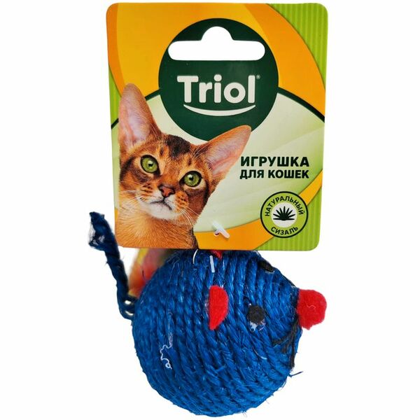 Игрушка Triol из сизаля Мышонок для кошек 65мм
