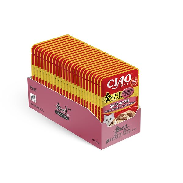 Корм для кошек INABA Киннодаси в желе Микс тунцов пауч 60г (упаковка - 12 шт)