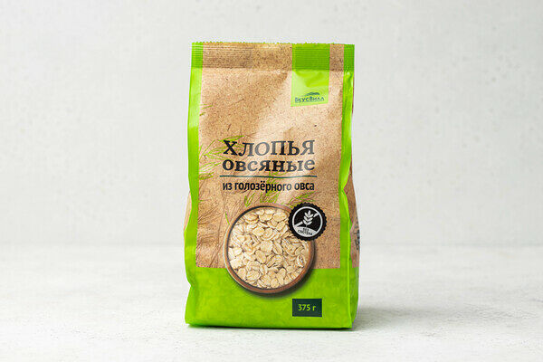 Хлопья овсяные из голозерного овса без глютена