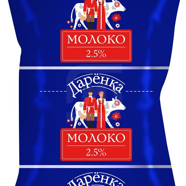 Молоко Даренка стерилизованное 2.5% 900мл