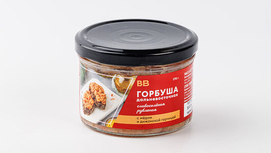 Горбуша слабосоленая рубленая с медом и дижонской горчицей ст/б, 170 г