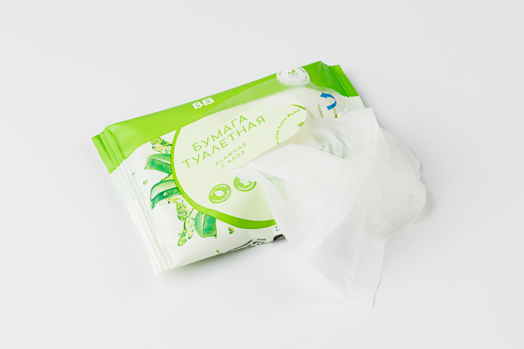 

ВкусВилл Бумага туалетная влажная, 10 шт