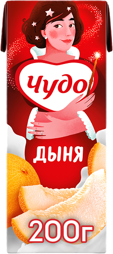 Коктейль молочный Чудо Дыня 2%, без змж 200 г