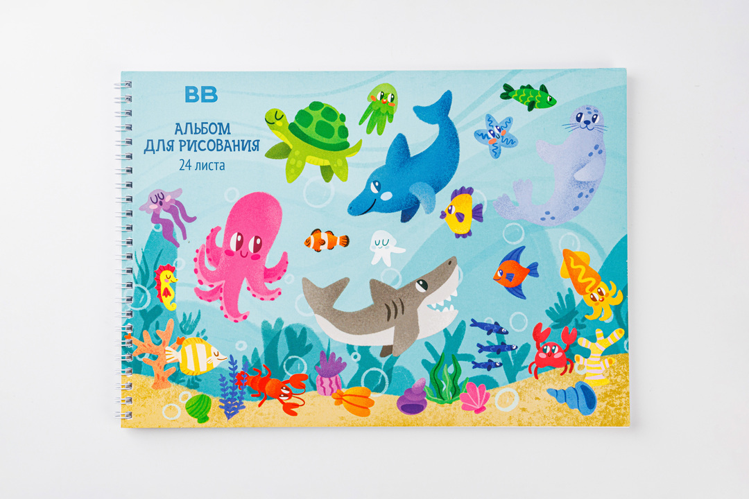 

Альбом для рисования "ВкусВилл" на пружине