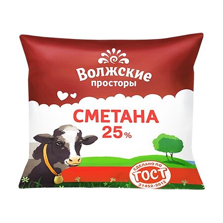 Сметана Волжские Просторы 25%