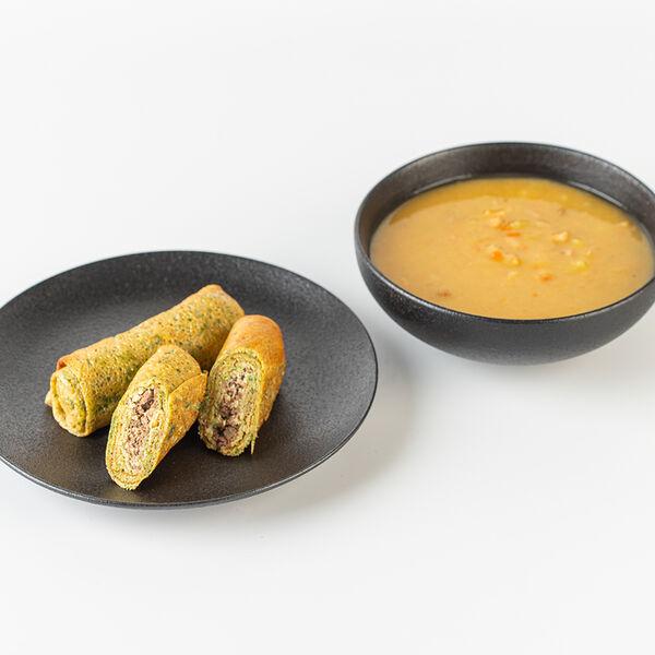 Набор Вкусвилл: Суп гороховый с копченостями, + блины с печенью