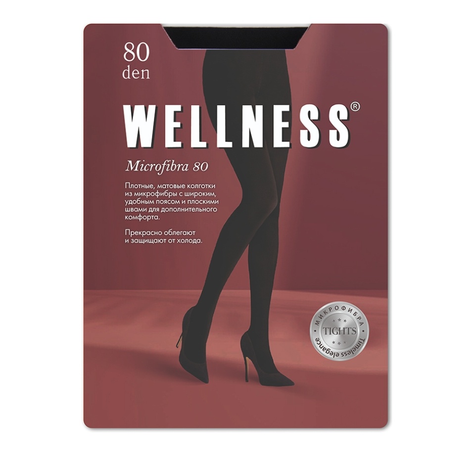 

Колготки WELLNESS MICROFIBRA цвет черный, 80 den, размер 4
