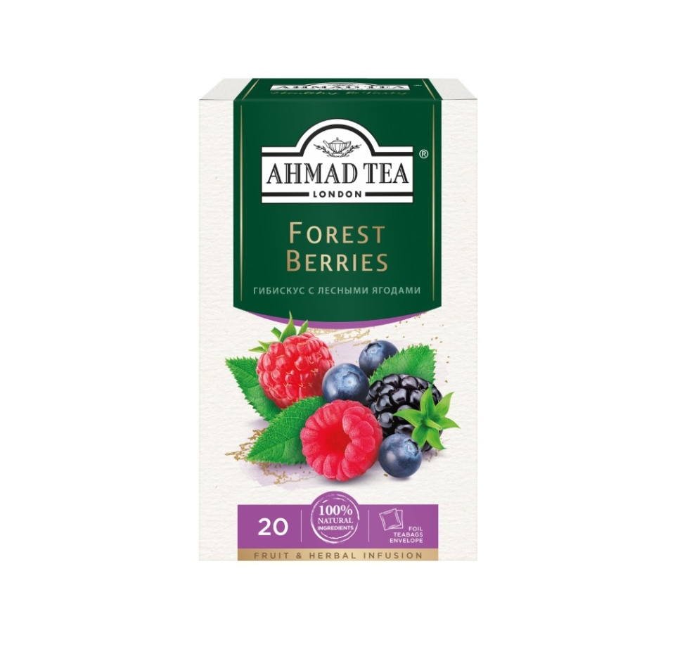 

Чай травяной Ahmad Tea Forest Berries с лесными ягодами в пакетиках 20х2 г