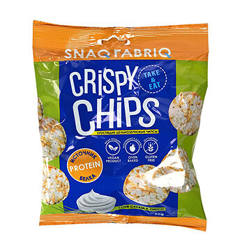Чипсы низкокалорийные Snaqfabriq Сметана и зелёный лук 50 г