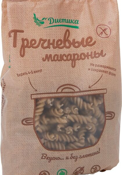 Макароны Диетика фигурные из гречневой муки