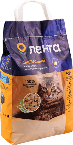 

Наполнитель древесный для кошачьего туалета Лента 4 кг