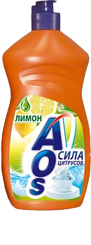 Aos средство для мытья посуды жидкое 450г Лимон