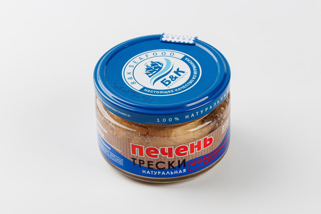 

Печень трески Б&К натуральная из охлажденного сырья 210 г