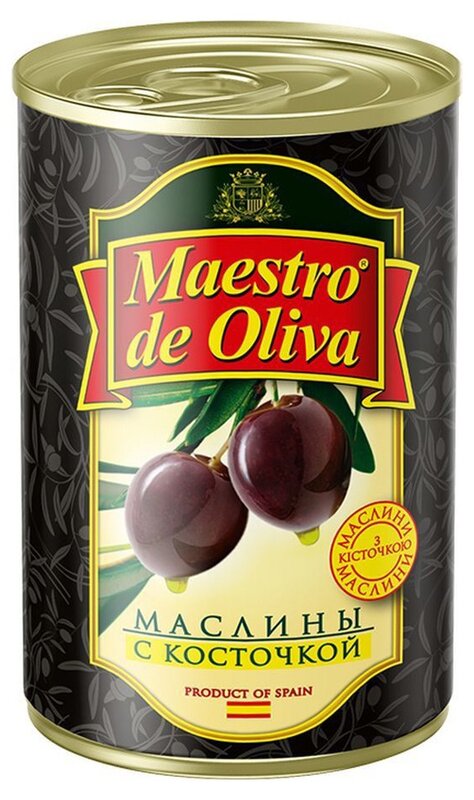 Маслины Maestro de Oliva с косточкой — купить по выгодной цене с доставкой  от 30 минут | Супер Лента