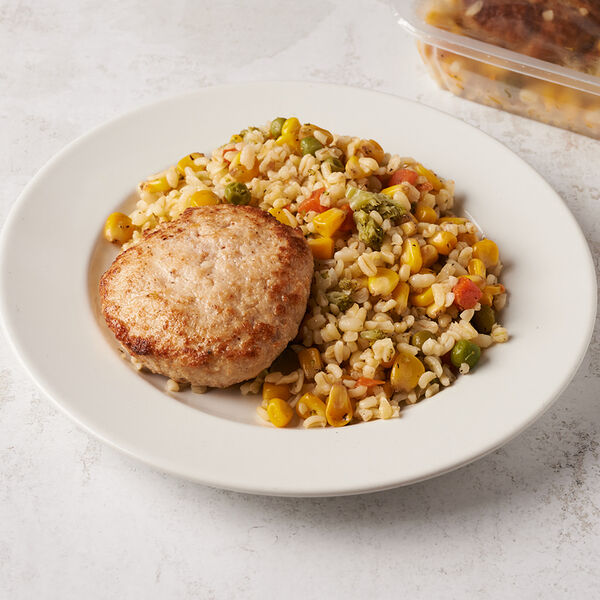 Котлетка из цыпленка с булгуром и овощами_РП