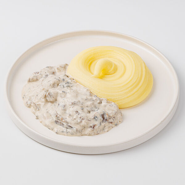 Бефстроганов из говядины с картофельным пюре 230г