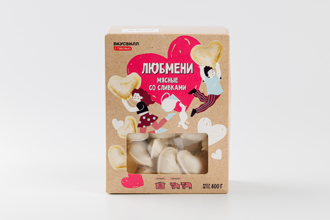 

Любмени ВкусВилл мясные со сливками, замороженные 800 г