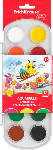 Краски акварельные медовые, 12 цветов, Арт. 231376/94