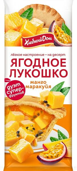 Кекс Хлебный Дом Ягодное Лукошко с манго и маракуйей 2шт*70г