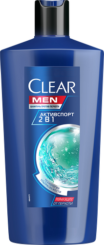 Шампунь Clear Men Активспорт, 2 в 1, против перхоти, 610 мл