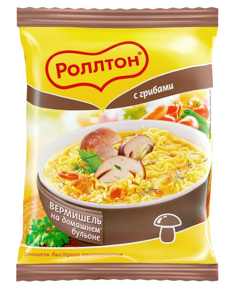 

Вермишель быстрого приготовления Роллтон с грибами 60 г