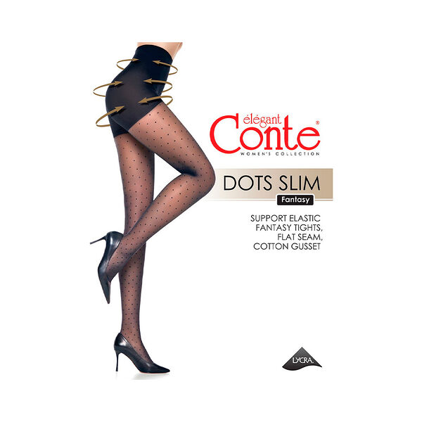 Колготки жен. CE FANTASY DOTS SLIM, р.3, nero полиамид 85%, эластан 15% полиамид 85%, эластан 15% полиамид 85%, эластан 15% полиамид 85%, эластан 15%