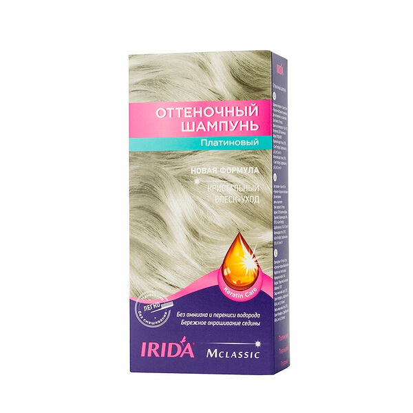 Оттеночный шампунь для волос IRIDA M Classic Платиновый 3*25 мл