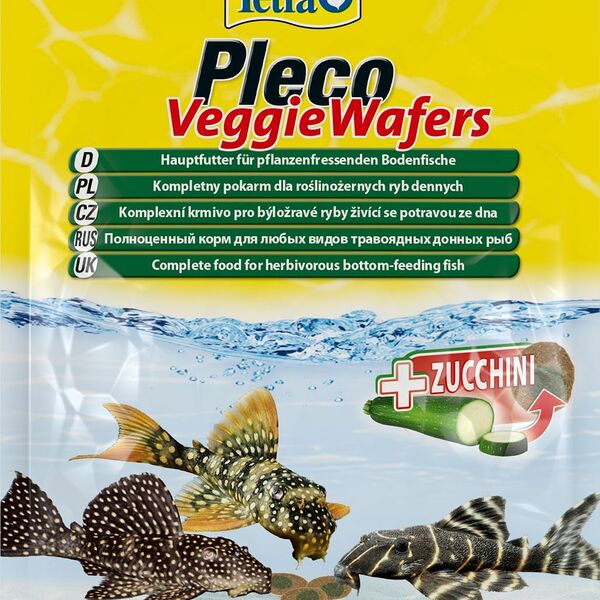 Tetra Pleco Veggie Wafers корм для питающихся на дне рыб (пластины) 15 г