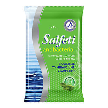 Салфетки влажные Salfeti антибактериальные 15 шт