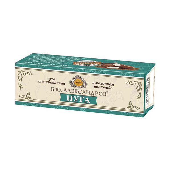 Нуга глазированная А.Ростагрокомплекс в молочном шоколаде 31%, без змж 40г