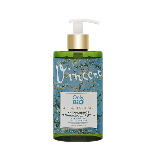 Гель-масло для душа Only Bio Art&Natural Роскошный уход Цветки миндаля, 420 мл