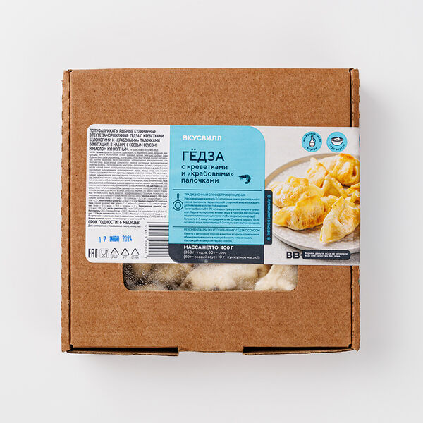 Гедза с креветками и крабовыми палочками, 400 г