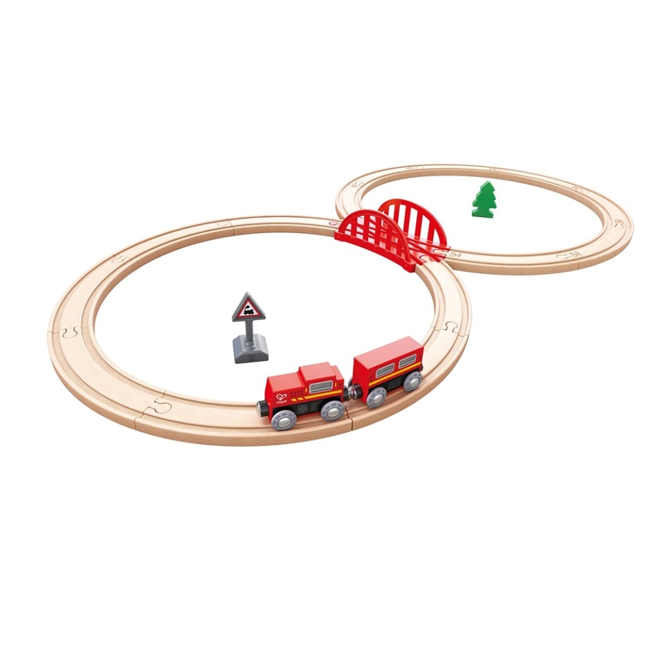 

Железная дорога для детей Hape Классический набор деревянная, Китай