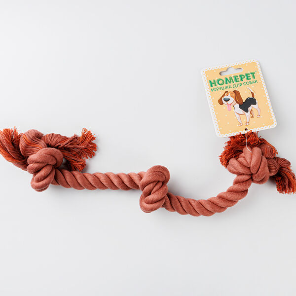 HOMEPET игрушка для собак канат с тремя узлами 43 см
