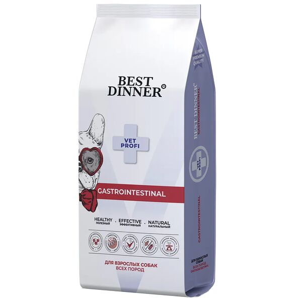 Сухой корм Best Dinner Vet Profi Gastrointestinal, полнорационный диетический, при нарушениях пищеварения у собак всех пород 12 кг