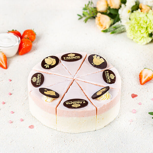 Сливочная Птичка от Палыча Клубника со сливками торт 600 г