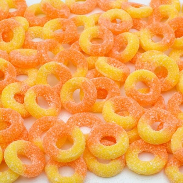 Кислые кольца со вкусом манго и маракуйи
