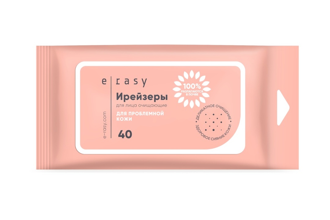 

Ирейзеры для лица очищающие E-Rasy для проблемной кожи 40 шт.