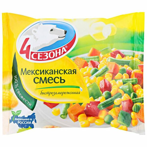 Смесь овощная 4 Сезона Мексиканская быстрозамороженная 400 г