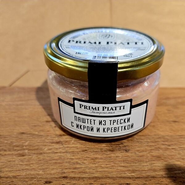 Паштет из трески с икрой и креветкой